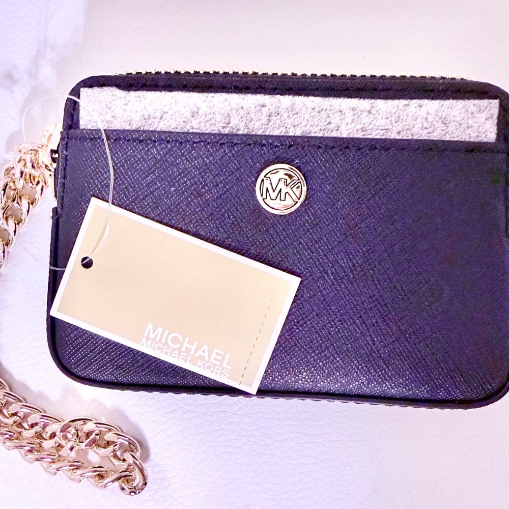 Brand New Black Michael Kors Chain Wallet